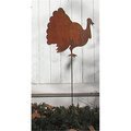 Village Wrought Iron Turkey Rusted Garden Stake RGS-64